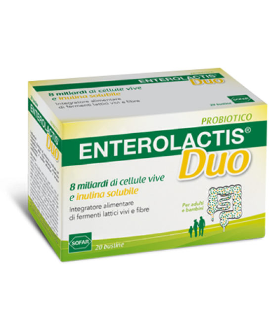 ENTEROLACTIS DUO POLVERE ORALE 20 BUSTINE - Farmaciacarpediem.it