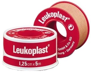 CEROTTO CHIRURGICO PER FISSAGGIO MEDICAZIONI IN ROCCHETTO LEUKOPLAST SUPPORTO VISCOSA COLOR PELLE MASSA ADESIVA CAUCCIU' OSSIDO DI ZINCO 1,25X500CM MUTUABILE - Farmaciacarpediem.it