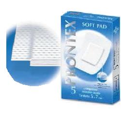 GARZA PRONTEX SOFT PAD COMPRESSA 5X7 CM 5 PEZZI - Farmaciacarpediem.it