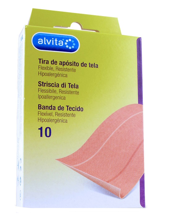 CEROTTO IN STRISCIA DI TELA ALVITA 10 X 6 CM 10 PEZZI - Farmaciacarpediem.it
