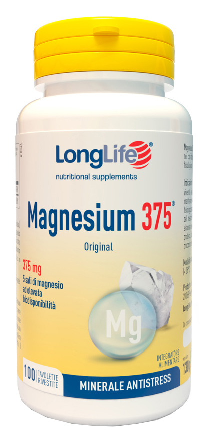 LONGLIFE MAGNESIUM 375 ORIGINAL 375 MG 100 TAVOLETTE - Farmaciacarpediem.it
