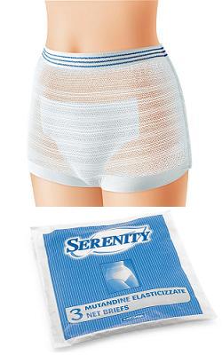 MUTANDINA ELASTICA RETTANGOLARE A RETE SERENITY M 3 PEZZI - Farmaciacarpediem.it