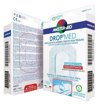 MEDICAZIONE COMPRESSA AUTOADESIVA DERMOATTIVA IPOALLERGENICA AERATA MASTER-AID DROP MED 7X5 5 PEZZI - Farmaciacarpediem.it