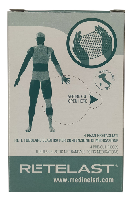 RETE TUBOLARE RETELAST ELASTICA PRETAGLIATA BIANCA PER BRACCIO O PIEDE 4 PEZZI - Farmaciacarpediem.it
