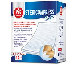 GARZA STERICOMPRESS SOFT XL TNT 36X40CM 12 PEZZI - Farmaciacarpediem.it