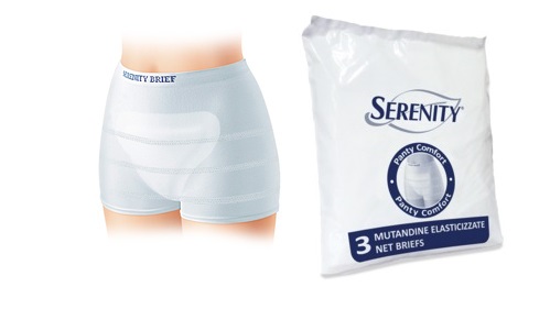 MUTANDINA A RETE PER INCONTINENZA SERENITY PANTY COMFORT L 3 PEZZI - Farmaciacarpediem.it