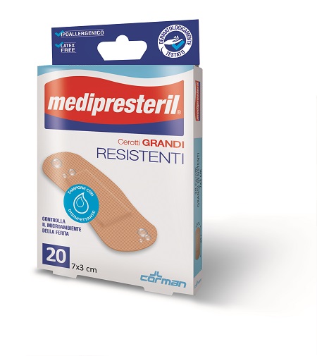 CEROTTO MEDIO MEDIPRESTERIL RESISTENTE 7X2CM 20 PEZZI - Farmaciacarpediem.it