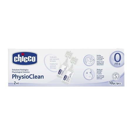 CHICCO PHYSIOCLEAN SOLUZIONE FISIOLOGICA 10 FLACONCINI 2 ML - Farmaciacarpediem.it