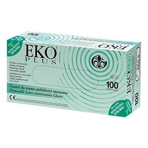 GUANTO IN LATTICE SUPERFICIE LISCIA TALCATO 100 PEZZI ARTICOLO EKO 6 - Farmaciacarpediem.it