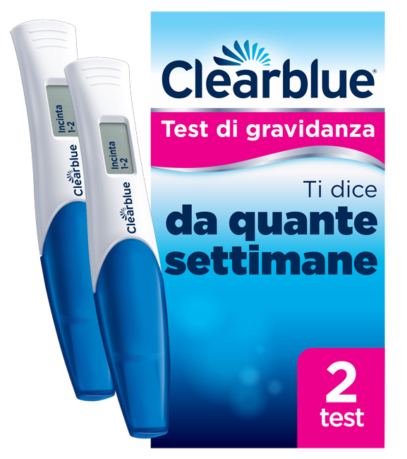 TEST DI GRAVIDANZA CLEARBLUE CON INDICATORE DELLE SETTIMANE 2 PEZZI - Farmaciacarpediem.it
