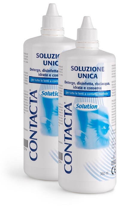 SOLUZIONE PER LENTI A CONTATTO CONTACTA 2 PEZZI 360 ML - Farmaciacarpediem.it