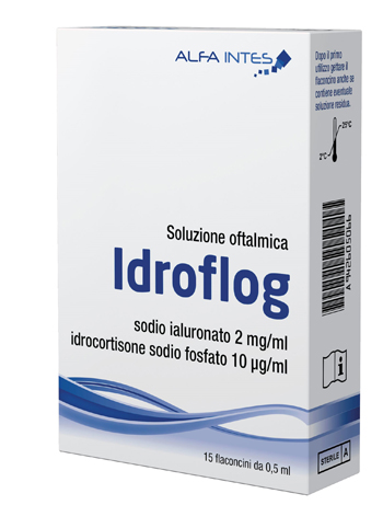 SOLUZIONE OFTALMICA IDROFLOG A BASE DI IALURONATO DI SODIO E IDROCORTISONE SODIO FOSFATO 15 FLACONCINI DA 0,5 ML - Farmaciacarpediem.it