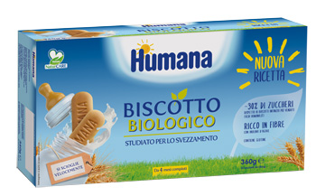 HUMANA BISCOTTO BABY BIO 2 SACCHETTI DA 180 G - Farmaciacarpediem.it