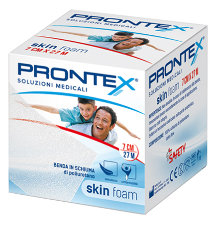 BENDA IN SCHIUMA PRONTEX SKIN FOAM M 27 X 7 CM BIANCO - Farmaciacarpediem.it