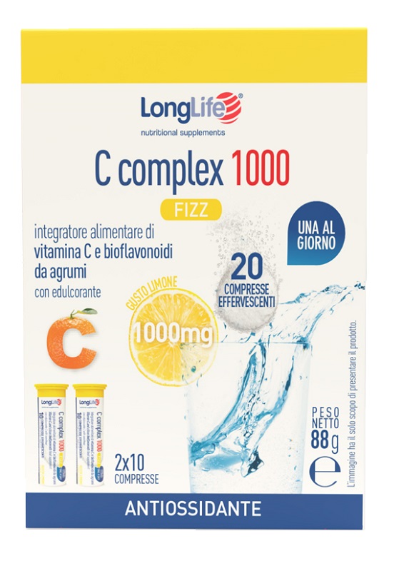 LONGLIFE C COMPLEX 1000 FIZZ 20 COMPRESSE EFFERVESCENTI - Farmaciacarpediem.it