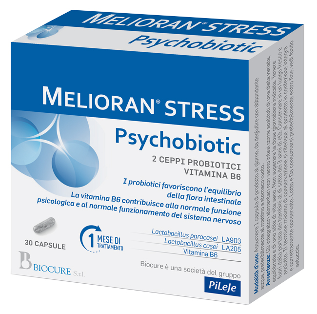 MELIORAN STRESS PSYCHOBIOTIC 30 CAPSULE - Farmaciacarpediem.it