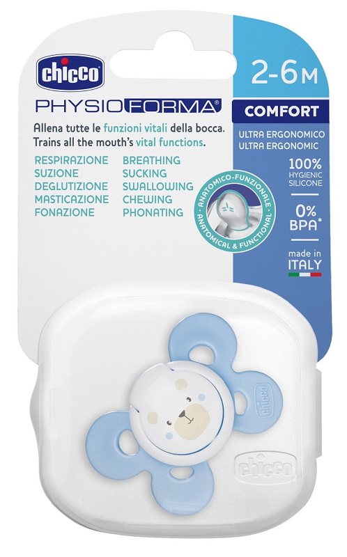 CHICCO SUCCHIETTO COMFORT BOY IN SILICONE 2-6 MESI 1 PEZZO - Farmaciacarpediem.it