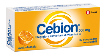 CEBION MASTICABILE ARANCIA VITAMINA C 500 MG 20 COMPRESSE - Farmaciacarpediem.it