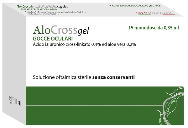 ALOCROSS SOLUZIONE OFTALMICA ACIDO IALURONICO CROSS-LINKATO 0,2% E ALOE VERA 15 MONODOSE DA 0,35 ML - Farmaciacarpediem.it