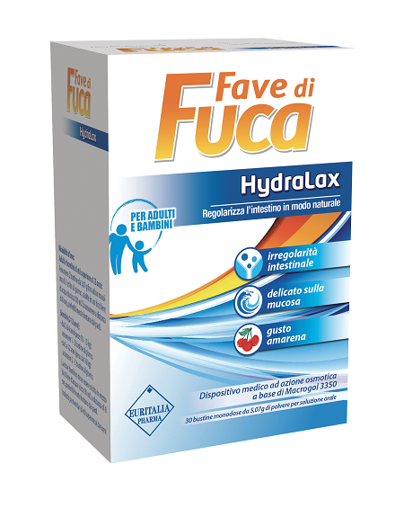 FAVE DI FUCA HYDRALAX 30 BUSTINE MONODOSE DA 5,07 G GUSTO AMARENA - Farmaciacarpediem.it