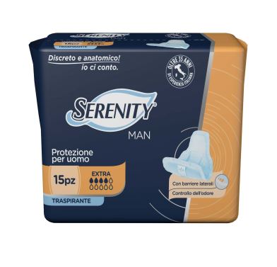 PANNOLINO SERENITY LIGHT MAN EXTRA CON ADESIVO O ALTRO FISSAGGIO 15 PEZZI - Farmaciacarpediem.it