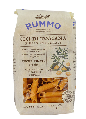 RUMMO PENNE RIGATE N 66 CECI DI TOSCANA E RISO INTEGRALE 300 G - Farmaciacarpediem.it
