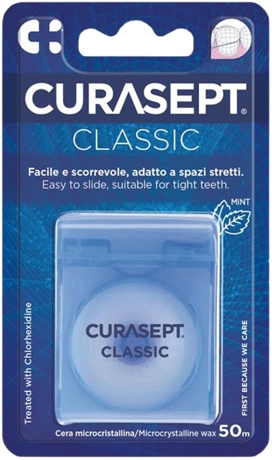 CURASEPT FLOSS CLASSIC CERATO CLOREXIDINA - Farmaciacarpediem.it