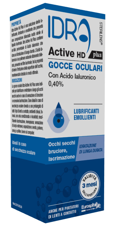 GOCCE OCULARI STERILENS IDRA ACTIVE HD PLUS 10 ML CON ACIDO IALURONICO 0,40% - Farmaciacarpediem.it
