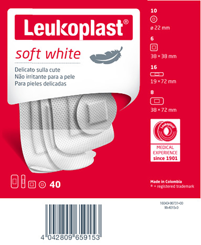 LEUKOPLAST SOFT WHITE 40 PEZZI ASSORTITI - Farmaciacarpediem.it