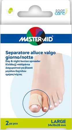 DIVARICATORE ALLUCE GIORNO/NOTTE MASTER-AID FOOTCARE LARGE 2 PEZZI D12 - Farmaciacarpediem.it