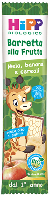 HIPP BIO BARRETTA ALLA FRUTTA MELA/BANANA/CEREALI 23 G - Farmaciacarpediem.it