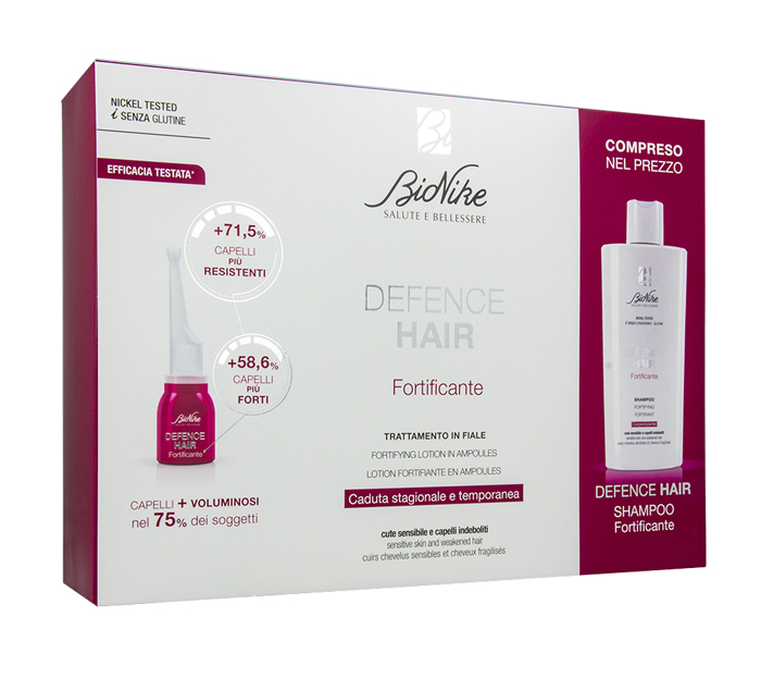 DEFENCE HAIR BIPACK RIDENSIFICANTE 21 FIALE 6 ML + SHAMPOO 200 ML - Farmaciacarpediem.it