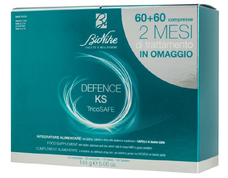 DEFENCE KS TRICOSAFE BIPACK 60 COMPRESSE + 60 COMPRESSE - Farmaciacarpediem.it