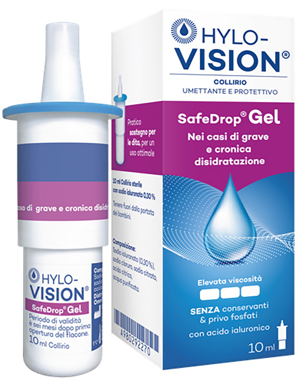 HYLOVISION SAFE DROP GEL 0,3% COLLIRIO UMETTANTE E PROTETTIVO 10 ML - Farmaciacarpediem.it