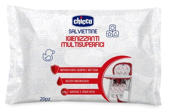 CHICCO SALVIETTINE IGIENIZZANTI 20 PEZZI - Farmaciacarpediem.it