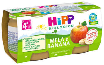 HIPP BIO OMOGENEIZZATO MELA/BANANA 2X80 G - Farmaciacarpediem.it
