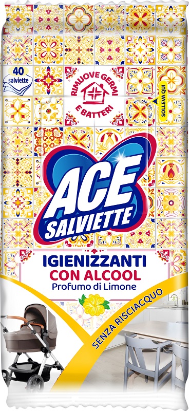 ACE SALVIETTE IGIENIZZANTI SGRASSANTI 40 PEZZI - Farmaciacarpediem.it