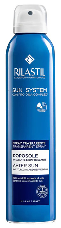 RILASTIL SUN SYSTEM DOPOSOLE SPRAY TRASPARENTE DOPOSOLE IDRATANTE E RINFRESCANTE 200 ML - Farmaciacarpediem.it