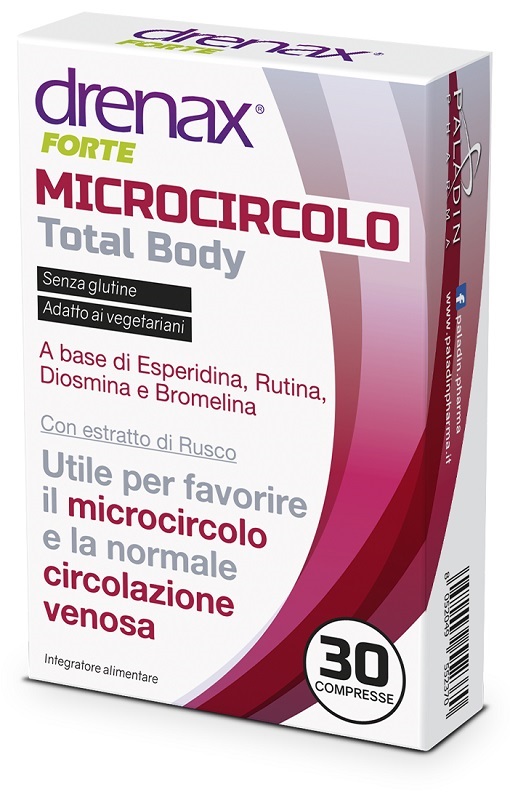 DRENAX FORTE MICROCIRCOLO TOTAL BODY 30 COMPRESSE - Farmaciacarpediem.it