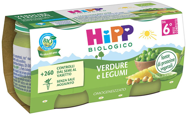 HIPP BIO OMOGENEIZZATO VERDURE/LEGUMI 2X80 G - Farmaciacarpediem.it