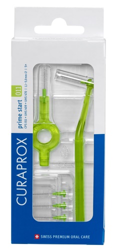 CURAPROX CPS 011 SCOVOLINO PRIME START 011 LIME GREEN 5 PEZZI - Farmaciacarpediem.it