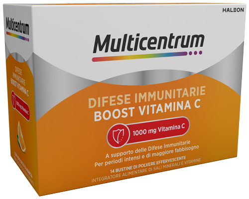 MULTICENTRUM DIFESE IMMUNITARIE BOOST VITAMINA C 14 BUSTINE - Farmaciacarpediem.it