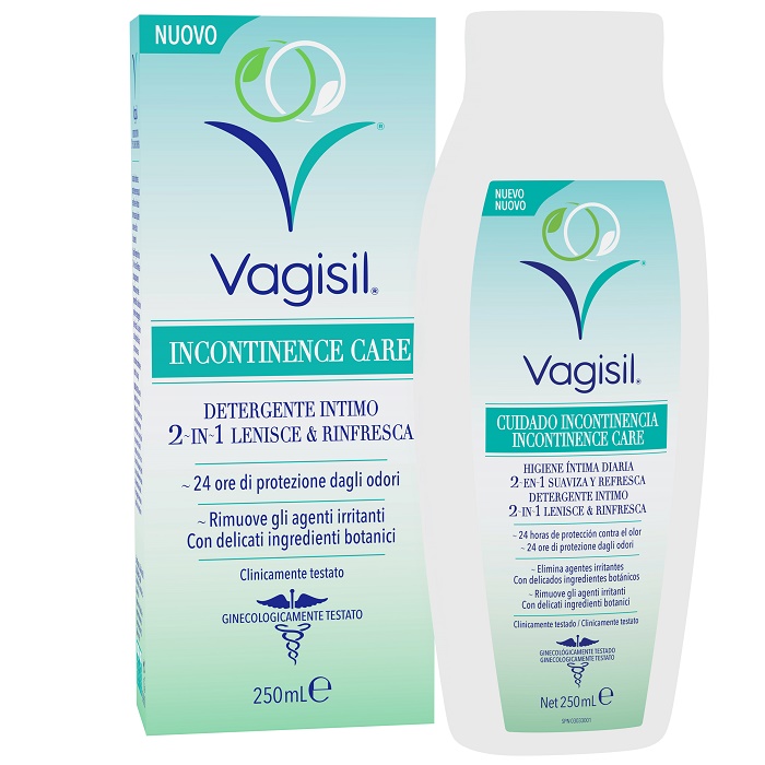 VAGISIL INCONTINENCE CARE DETERGENTE INTIMO 2IN1 LENISCE & RINFRESCA 250 ML - Farmaciacarpediem.it
