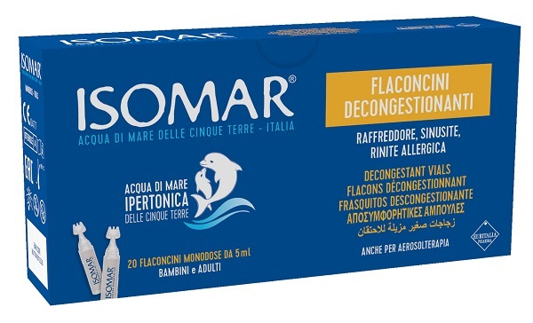 ISOMAR FLACONCINI DECONGESTIONANTI SOLUZIONE IPERTONICA 20 FLACONCINI 5 ML - Farmaciacarpediem.it