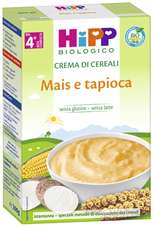HIPP BIO CREMA CEREALI MAIS/TAPIOCA 200 G - Farmaciacarpediem.it