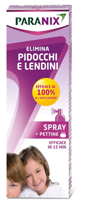 TRATTAMENTO PIDOCCHI E LENDINI PARANIX SPRAY 100 ML + PETTINE - Farmaciacarpediem.it