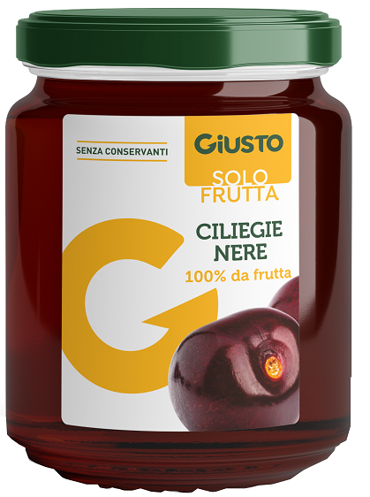 GIUSTO SOLO FRUTTA MARMELLATA CILIEGIE NERE 284 G - Farmaciacarpediem.it