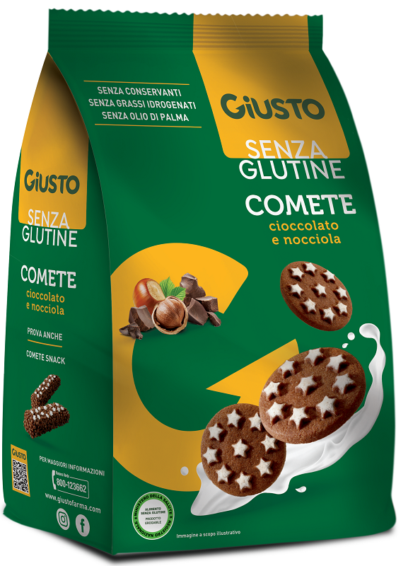 GIUSTO SENZA GLUTINE COMETE BISCOTTI 200 G - Farmaciacarpediem.it