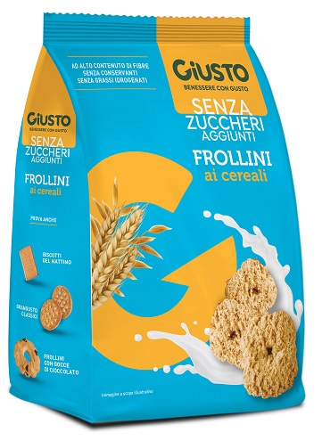 GIUSTO SENZA ZUCCHERO FROLLINI AI CEREALI SENZA ZUCCHERO 350 G - Farmaciacarpediem.it