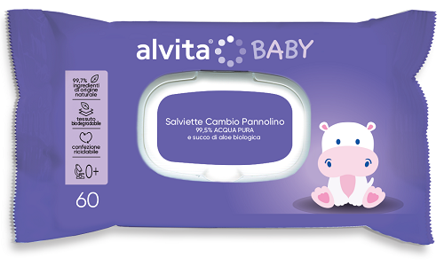 ALVITA BABY SALVIETTE PURE WATER 60 PEZZI - Farmaciacarpediem.it